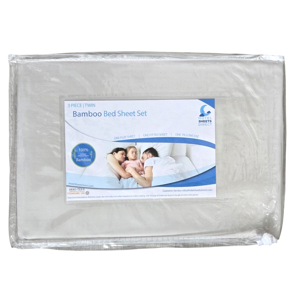 Hotel Sheets Direct 100% Viscose Derived from Bamboo Sheets Set Twin - Coolin...